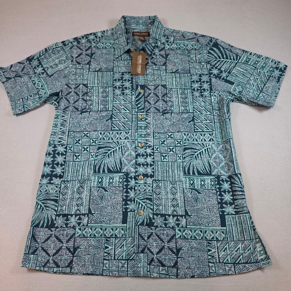 Cookie Street Hawaiian Shirt Men’s Size Medium Tropical Aloha Button Up Shirt